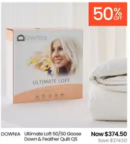 Myer DOWNIA Ultimate Loft 50/50 Goose Down & Feather Quilt QS offer