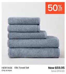 Myer HERITAGE Ellis Towel Set offer