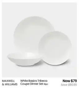 Myer MAXWELL & WILLIAMS White Basics Tribeca Coupe Dinner Set offer