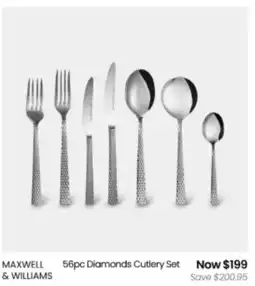 Myer MAXWELL & WILLIAMS Diamonds Cutlery Set offer