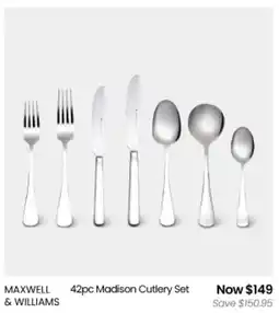 Myer MAXWELL & WILLIAMS Madison Cutlery Set offer