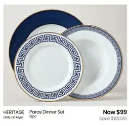 Myer HERITAGE Paros Dinner Set offer