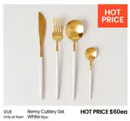 Myer VUE Remy Cutlery Set White offer