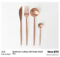 Myer VUE Spencer Cutlery Set Rose Gold offer
