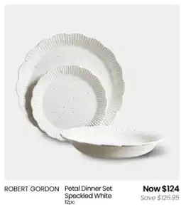 Myer ROBERT GORDON Petal Dinner Set Speckled White offer