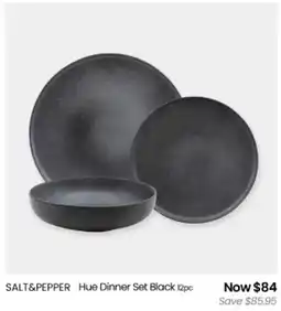 Myer SALT&PEPPER Hue Dinner Set Black offer