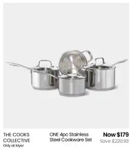 Myer THE COOKS COLLECTIVE ONE Stainless Steel Cookware Set offer