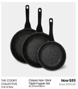 Myer THE COOKS COLLECTIVE Classic Non-Stick Triple Frypan Set offer