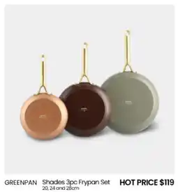 Myer GREENPAN Shades Frypan Set offer