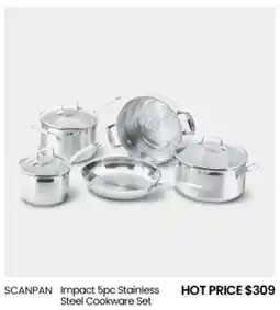 Myer SCANPAN Impact Stainless Steel Cookware Set offer
