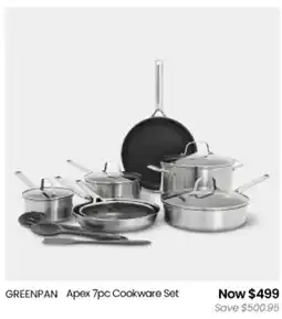 Myer GREENPAN Apex Cookware Set offer