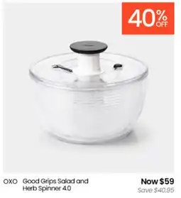 Myer Oxo Good Grips Salad and Herb Spinner 4.0 offer