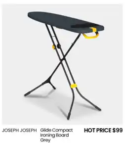 Myer JOSEPH JOSEPH Glide Compact Ironing Board Grey offer