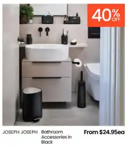 Myer JOSEPH JOSEPH Bathroom Accessories in Black offer