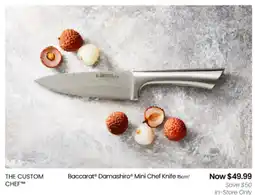 Myer THE CUSTOM CHEF Baccarat Damashiro Mini Chef Knife offer