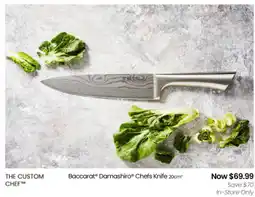 Myer THE CUSTOM CHEF Baccarat Damashiro Chefs Knife offer