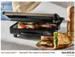 Myer THE COOK SHOP Baccarat The Toastie Pro Sandwich Press offer