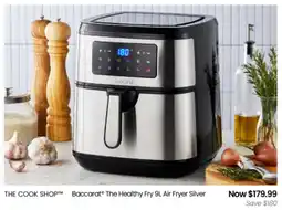 Myer THE COOK SHOP Baccarat The Healthy Fry Air Fryer Silver offer