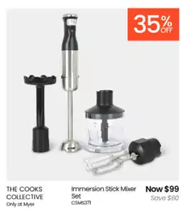 Myer THE COOKS COLLECTIVE Immersion Stick Mixer Set offer