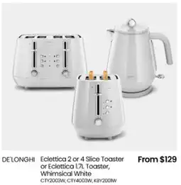 Myer DE'LONGHI Eclettica Toaster or Eclettica Toaster offer