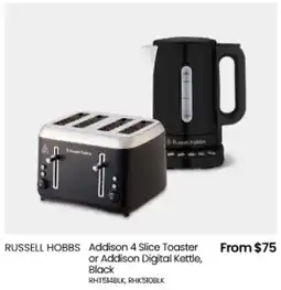 Myer RUSSELL HOBBS Addison Toaster or Addison Digital Kettle offer