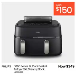Myer PHILIPS 5000 Series Dual Basket Airfryer XXL Steam offer