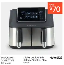 Myer THE COOKS COLLECTIVE Digital Dual Zone Airfryer offer