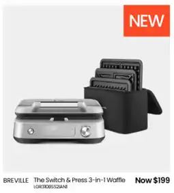 Myer BREVILLE The Switch & Press 3-in-1 Waffle Now offer