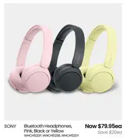Myer SONY Bluetooth Headphones offer