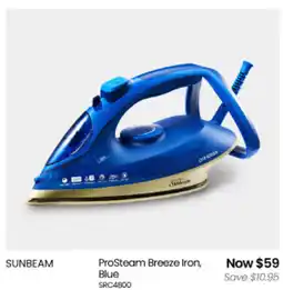 Myer SUNBEAM ProSteam Breeze Iron offer
