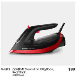Myer PHILIPS OptiṬEMP Steam Iron Boost offer