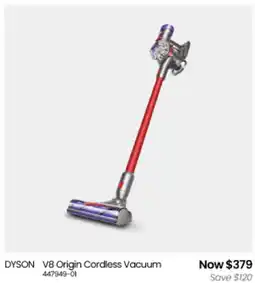 Myer DYSON V8 Origin Cordless Vacuum offer