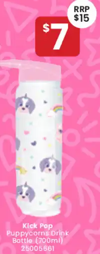 Toymate Kick Pop Puppycorns Drink Bottle offer