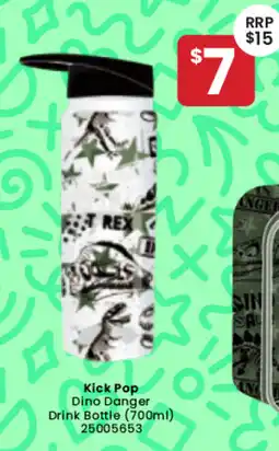 Toymate Kick Pop Dino Danger Drink Bottle offer