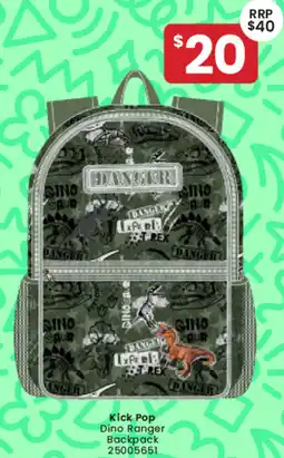 Toymate Kick Pop Dino Ranger Backpack offer