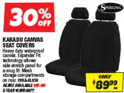 Autobarn Kakadu canvas seat covers offer