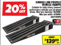 Autobarn Low profile vehicle ramps offer