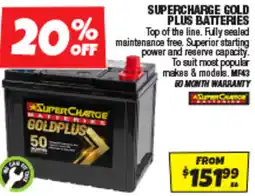 Autobarn Supercharge gold plus batteries offer