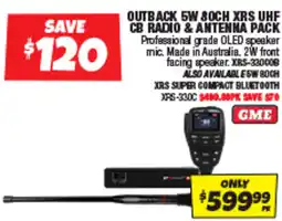 Autobarn Outback 5w 80ch xrs uhf cb radio & antenna pack offer