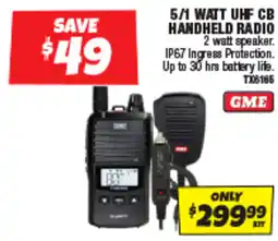 Autobarn 5/1 watt uhf cb handheld radio offer