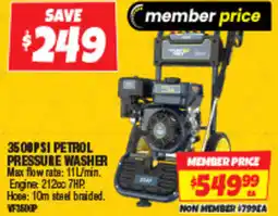 Autobarn 3500PSI petrol pressure washer offer
