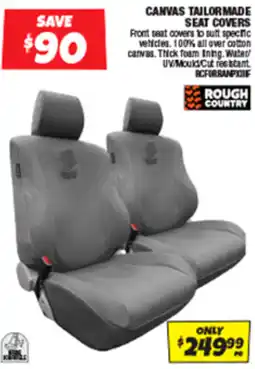Autobarn Canvas tailormade seat covers offer