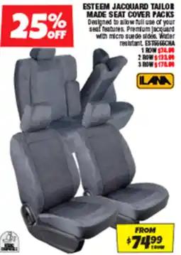 Autobarn Esteem jacquard tailor made seat cover packs offer