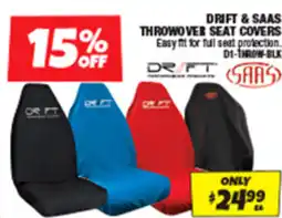 Autobarn Drift & saas throwover seat covers offer