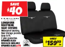 Autobarn Longhorn neoprene seat covers offer