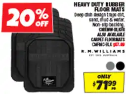 Autobarn Heavy duty rubber floor mats offer