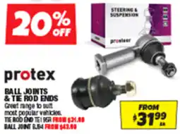 Autobarn Protex ball joints & tie rod ends offer