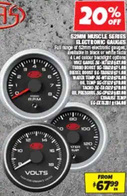 Autobarn 62mm muscle series electronic gauges offer