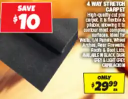 Autobarn 4 way stretch carpet offer