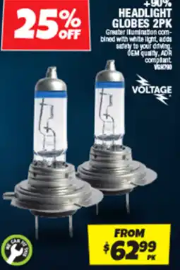 Autobarn +90% headlight globes 2pk offer